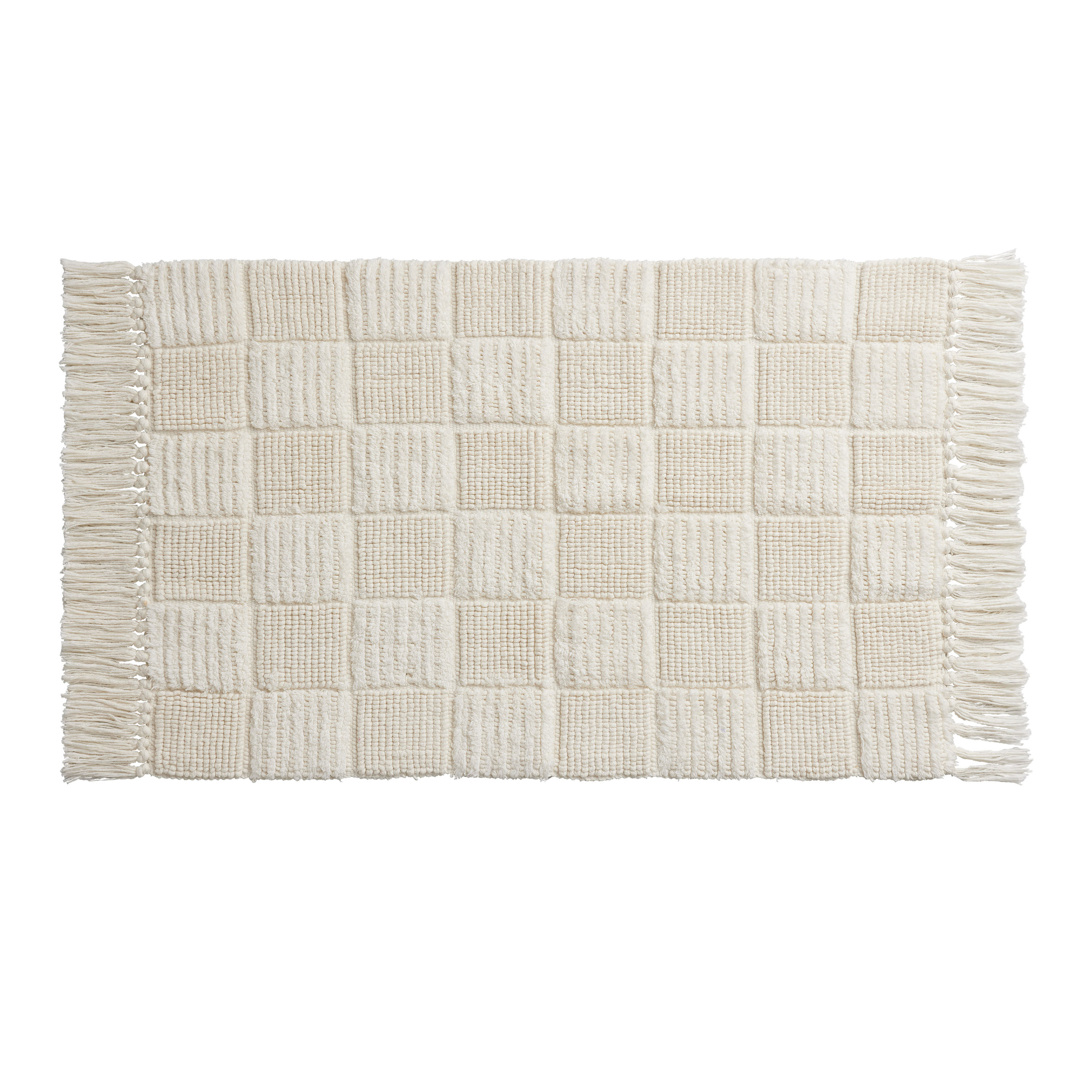 Handwoven Checkered Bath Mat | World Market