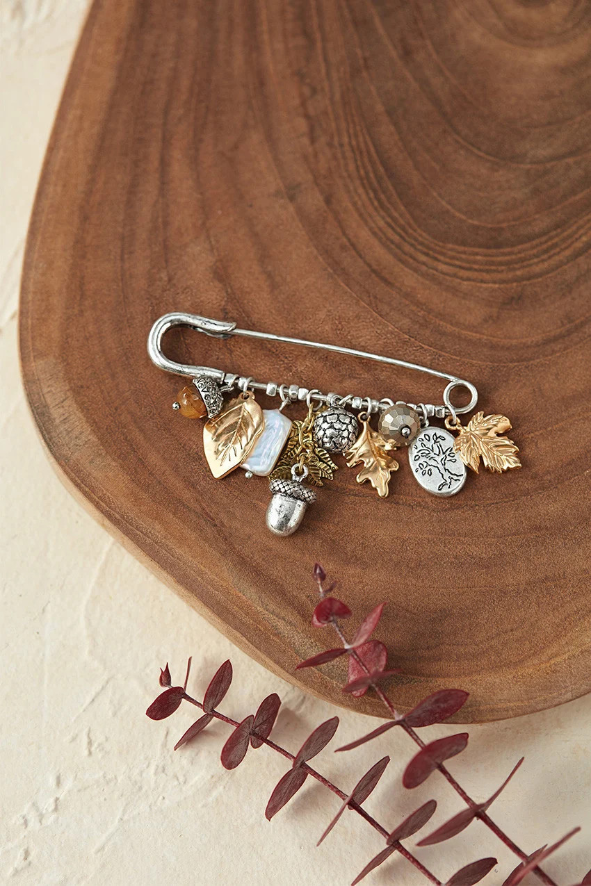 Acorn Trails Sweater Pin | Coldwater Creek