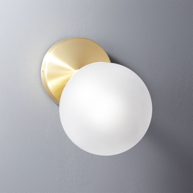 Vega 1 Bulb Brass Wall Sconce + Reviews | CB2 | CB2