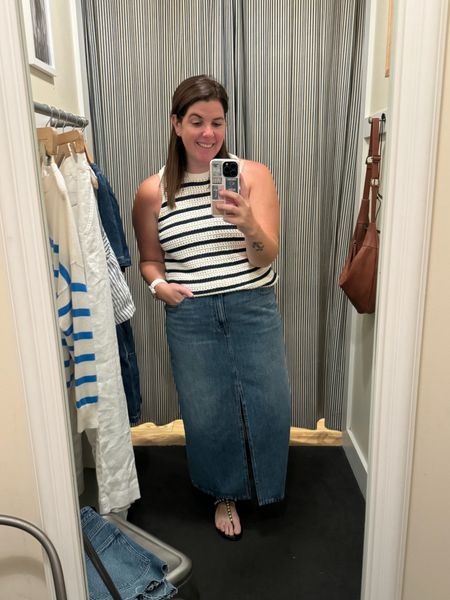 I’ve been eyeing this Madewell tank and it is so cute paired with this denim skirt! Both pieces run TTS and come in other color options! You get 20% off when you shop through the LTK app! 

#LTKSaleAlert #LTKMidsize #LTKxMadewell
