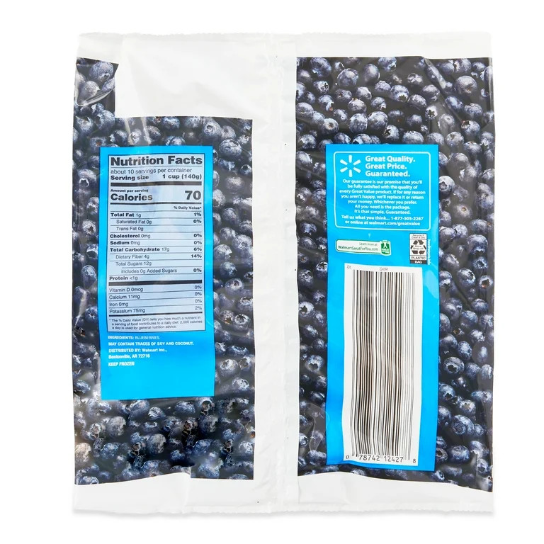 Great Value Blueberries, 48 oz (Frozen) | Walmart (US)