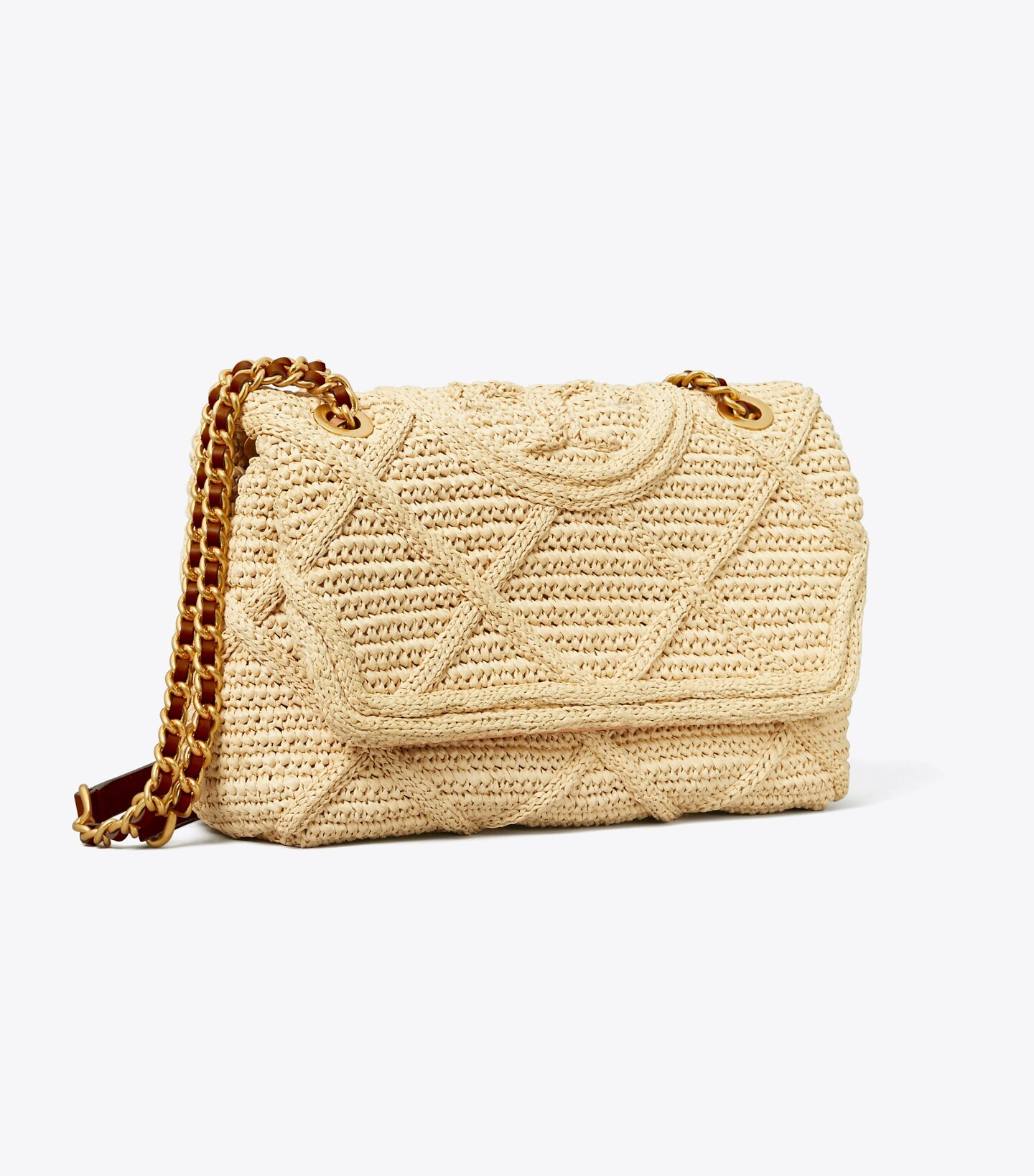 FLEMING SOFT STRAW CONVERTIBLE SHOULDER BAG | Tory Burch (US)