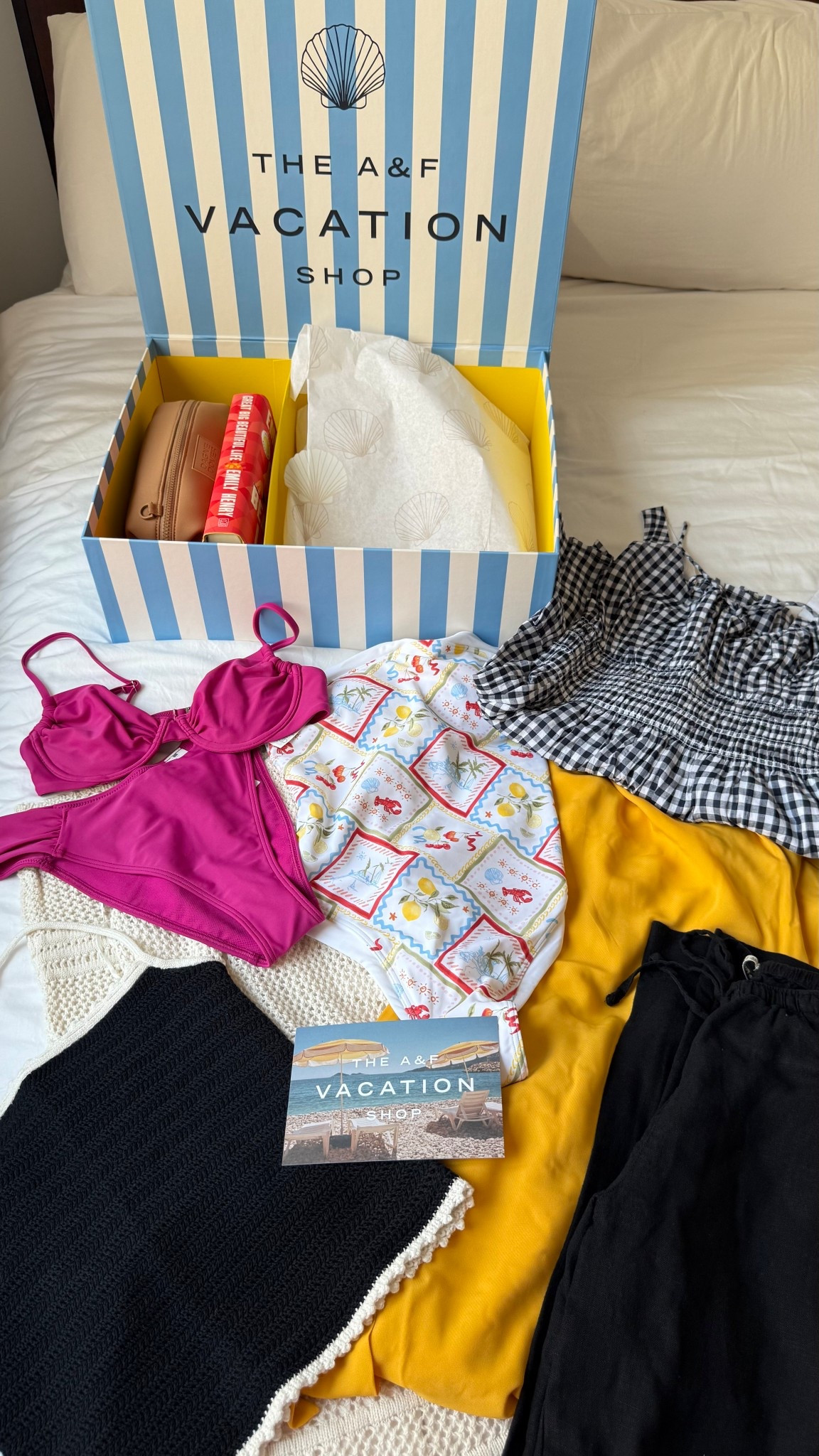 Unboxing for the A&F vacation shop 🦀🐚💙 we wear XS in everything from Abercrombie!

#LTKSeasonal #LTKSummerEdit #LTKSwim