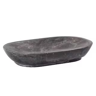 Creative Home 3-7/8 in. L x 5-3/4 in. W Natural Charcoal Marble Stone Bar Soap Dish, Soap Tray Ho... | The Home Depot