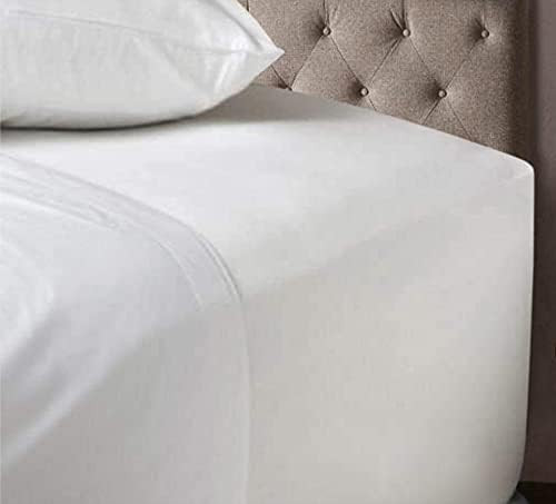 Noah's Linen Extra Deep Fitted Sheet King Size White 100% Cotton 200 Thread Count 200 TC Percale 40c | Amazon (UK)