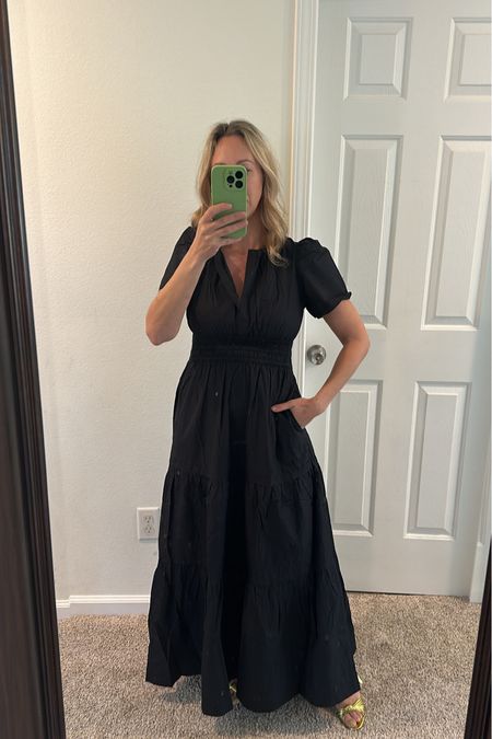 Black maxi dress Anthropologie dupe timeless and classic maxi dress can be dressed up or down 

#LTKover40 #LTKfindsunder100