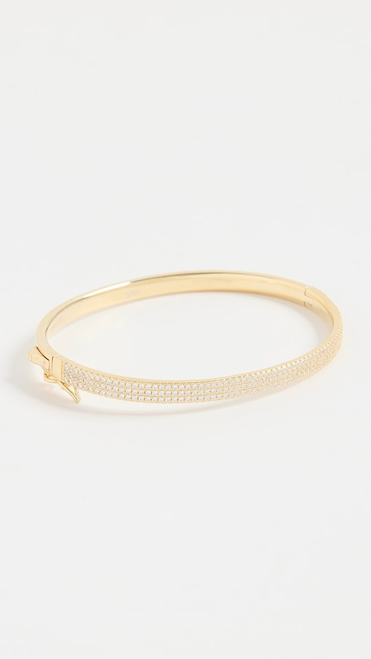 By Adina Eden Triple Row Pavé Bangle | SHOPBOP | Shopbop