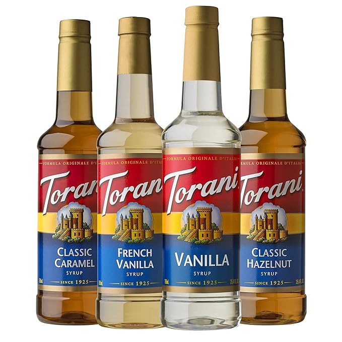 Torani Flavored Drink Syrup Coffeehouse Variety Pack, 25.4 fl oz, Set of 4 | Amazon (US)
