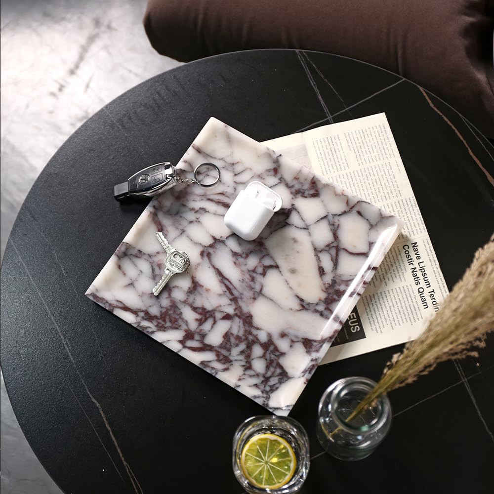 Natural Marble Tray, Coffee Table, Food, Fruit, Paper Cup, Cake Display, Coffee bar, Family Gathe... | Amazon (US)