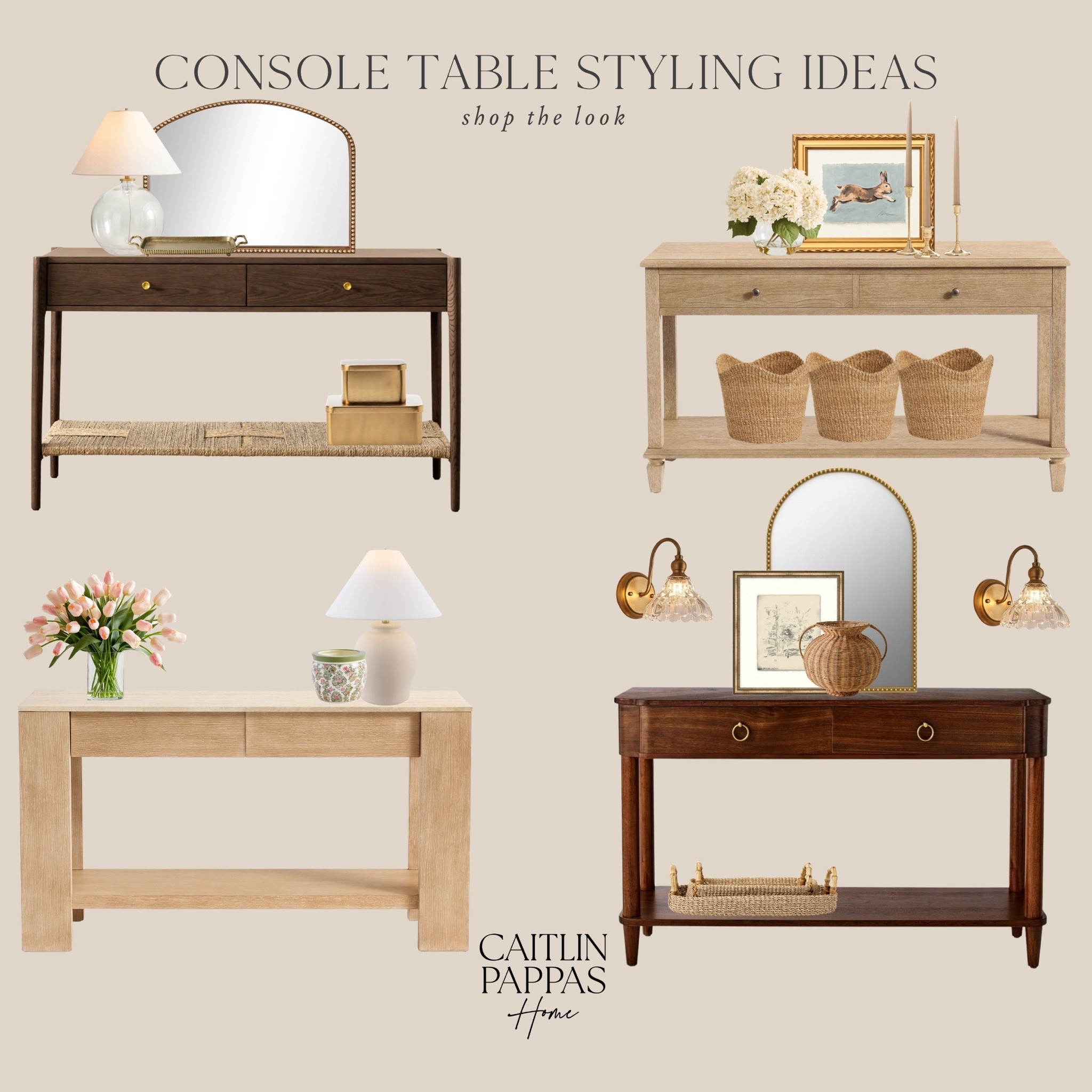 Console table styling inspiration ✨ Neutral home, console table design, neutral home styling, elevated home 

#LTKHome