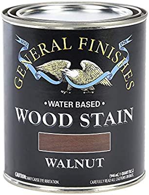 General Finishes Water Based Wood Stain, 1 Quart, Walnut | Amazon (US)