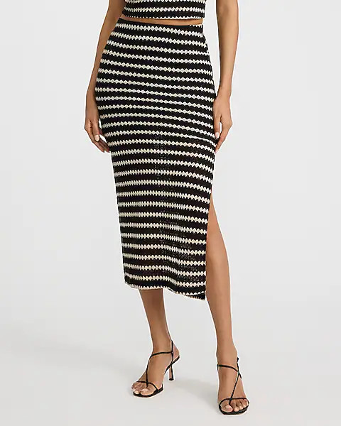 Crochet Striped Tie Halter Tank | Express | Express