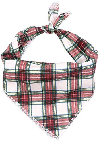 ARING PET Christmas Dog Bandanas, Red Green White Plaid Kerchief Triangle Bibs Scarf for Puppy Sm... | Amazon (US)