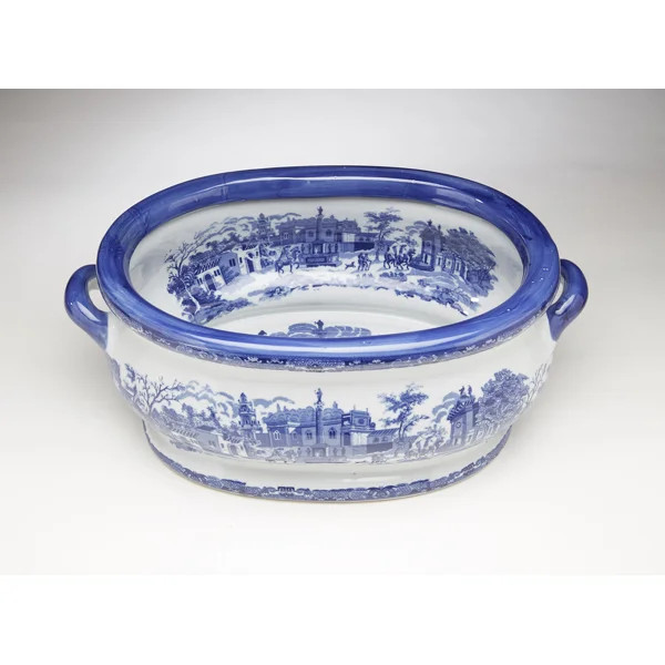 Ferrel European Scene Oval Porcelain Planter Box | Wayfair Professional