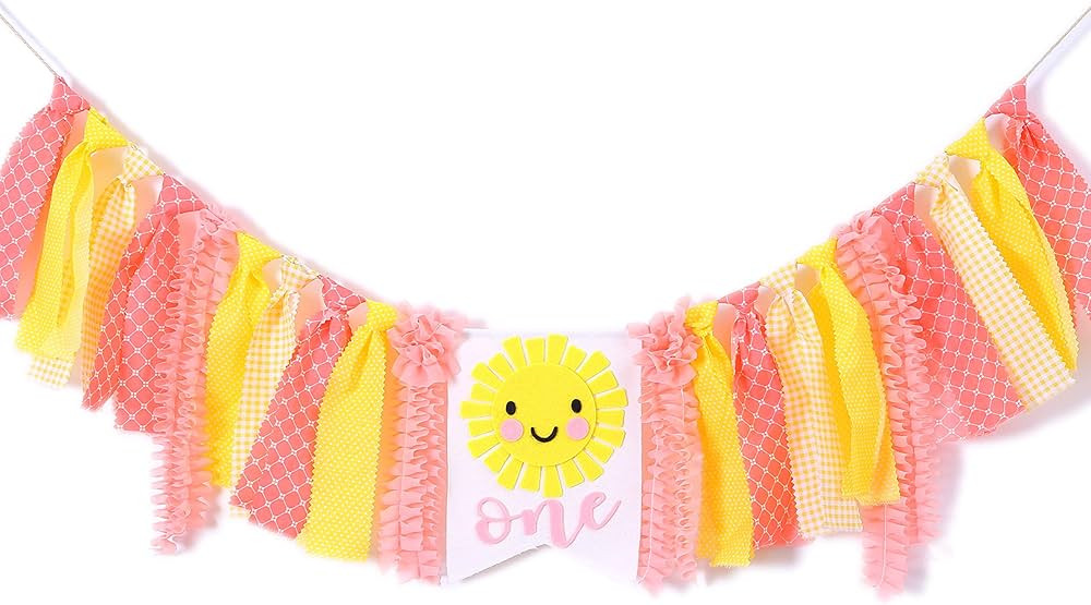 Baby's Sunshine Banner for 1st Birthday - You Are My Sunshine High Chair Banner,First Birthday Ge... | Amazon (US)