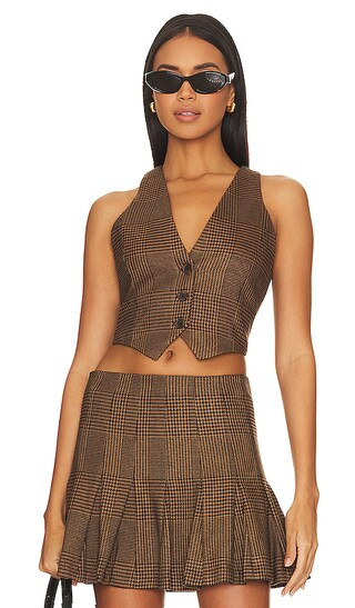 Donna Vest in Camel & Black | Revolve Clothing (Global)