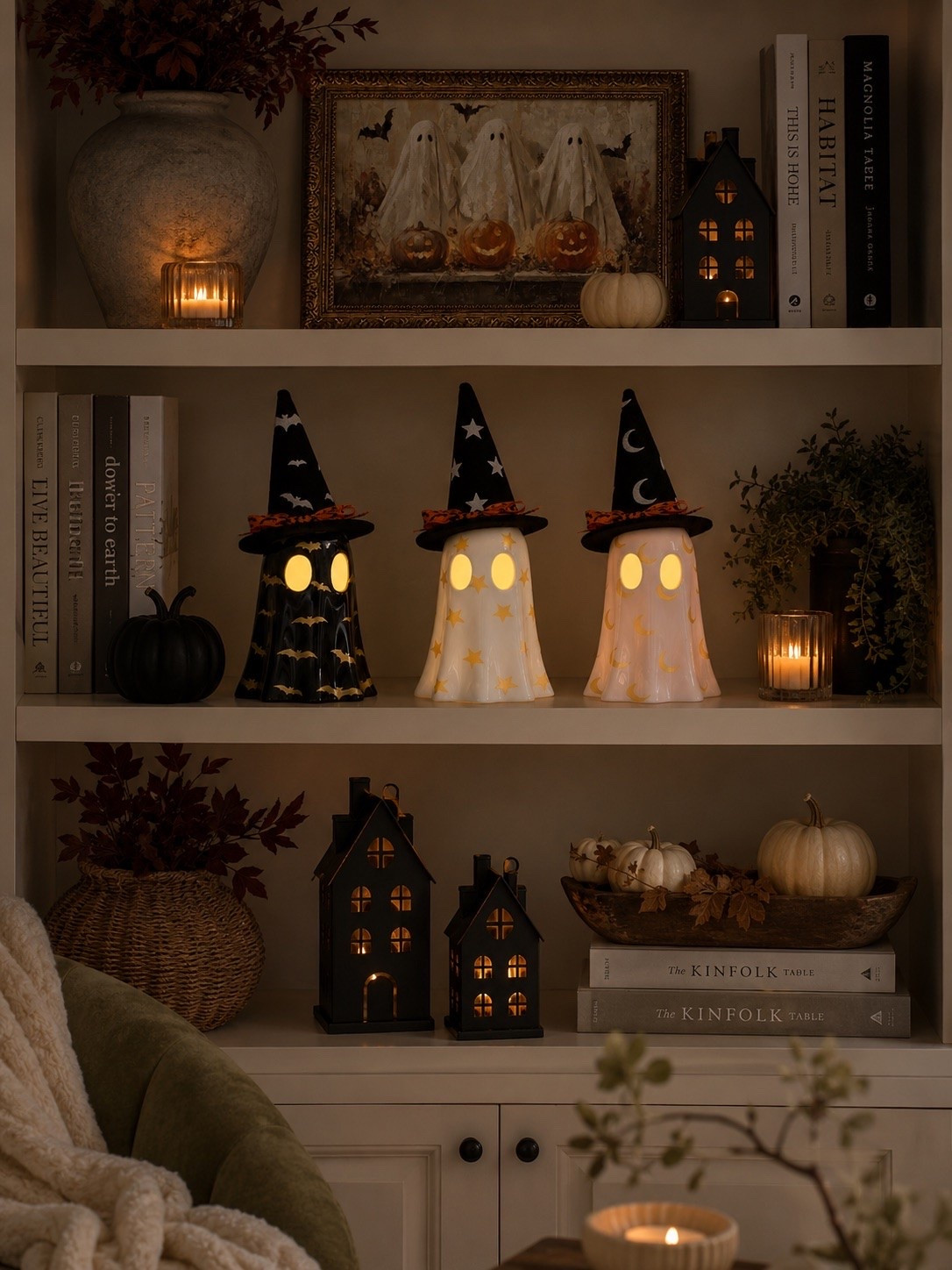 AMAZON HALLOWEEN SHELF FINDS

Follow @farmtotablecreations on Instagram for more home finds and styling inspiration.

If you’re looking for an easy way to give your shelves a cozy Halloween refresh, these Amazon finds are such a fun addition. The light-up ghost trio adds the sweetest warm glow, the haunted houses bring just the right amount of spooky charm, and the vintage-inspired artwork ties everything together. It’s proof that a few thoughtfully styled pieces can completely transform your shelves for the season.

#AmazonHalloween #HalloweenDecor #ShelfStyling #CozyHome #ModernOrganicHome

#LTKHome #LTKSaleAlert #LTKSeasonal