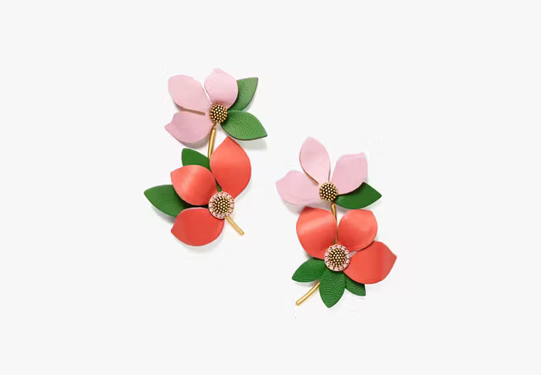 Flower Power Leather Earrings | Kate Spade (US)