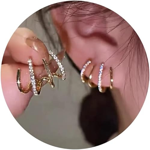 Tewiky Claw Earrings for Women, 14k Gold Plated/Sterling Silver Claw Earrings Cuff Hypoallergenic... | Amazon (US)