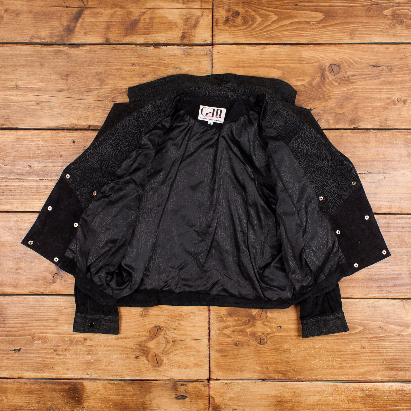 Vintage G-III Leather Jacket M Suede Black Womens Snap  | eBay | eBay UK