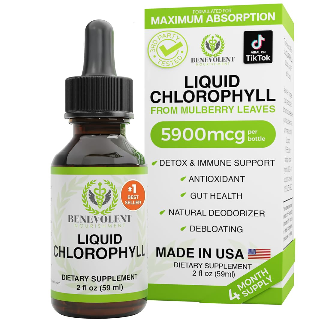 Benevolent Nourishment Chlorophyll Supplement, Detox & Immune Support, Internal Deodorizer - Liqu... | Amazon (US)