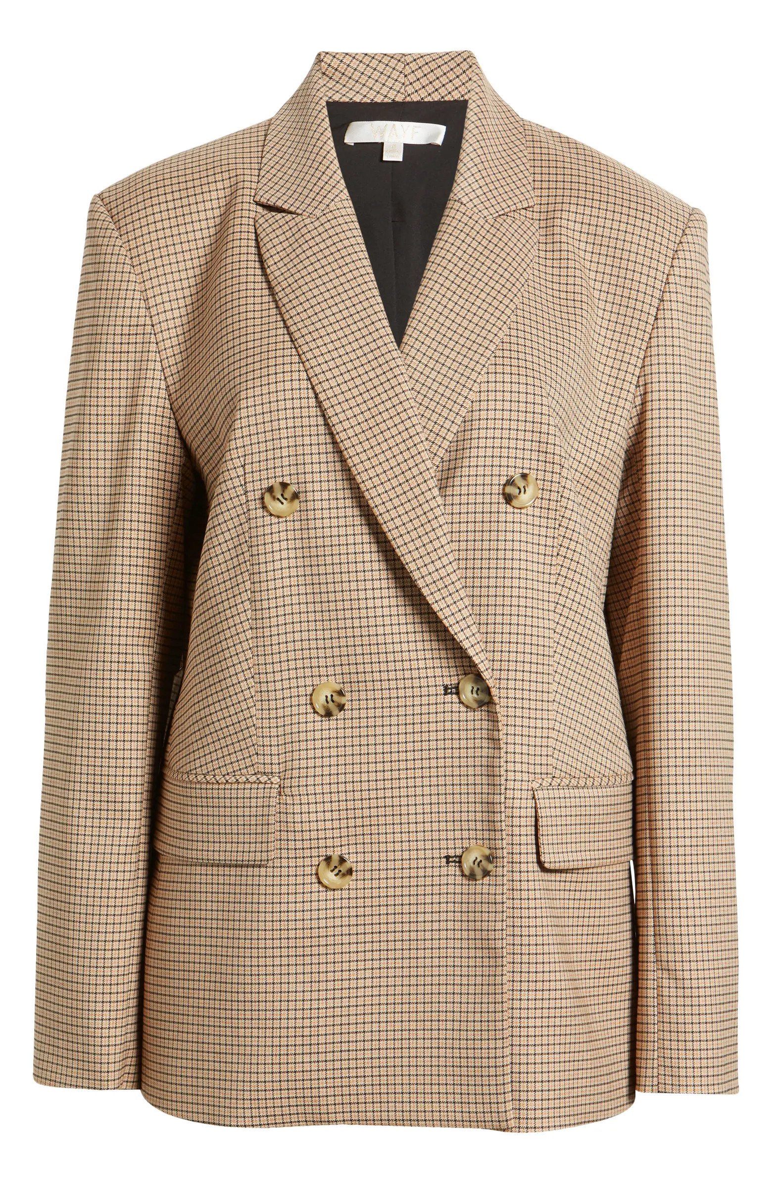 WAYF Newton Check Double Breasted Blazer | Nordstrom | Nordstrom
