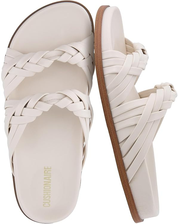 CUSHIONAIRE Lens Womens Sandals with Arch Support, Comfortable Sandals for Women with Braided Str... | Amazon (US)