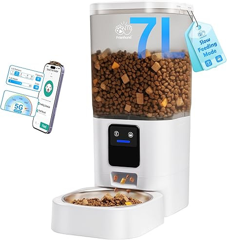 Automatic Cat Feeder with Slow Feed: 5G WiFi Automatic Dog Feeder with APP Control, 7L Timed Auto... | Amazon (US)