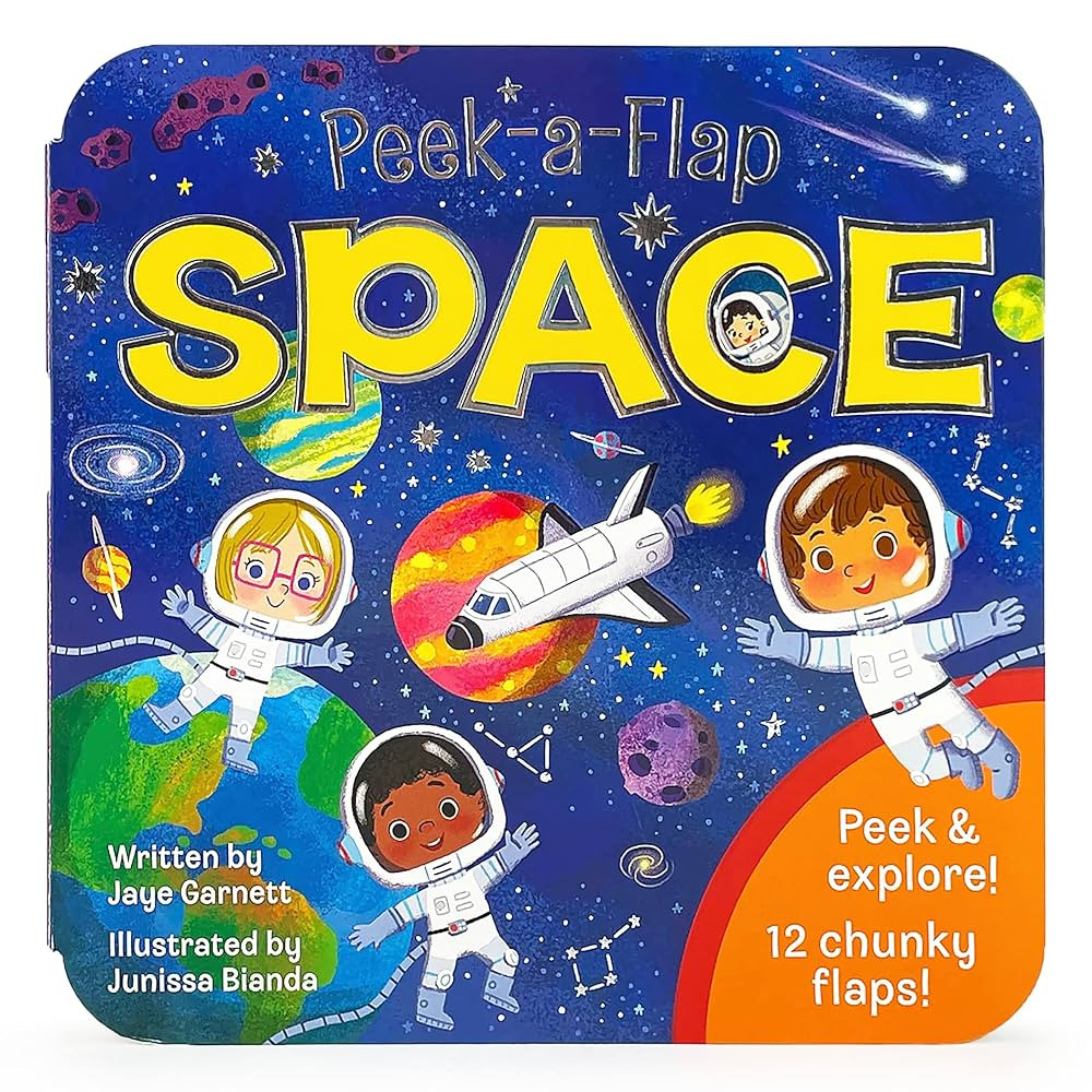 Peek-a-Flap Space Children's Lift-a-Flap Board Book - Planets, Solar System, Outer Space, Rockets... | Amazon (US)