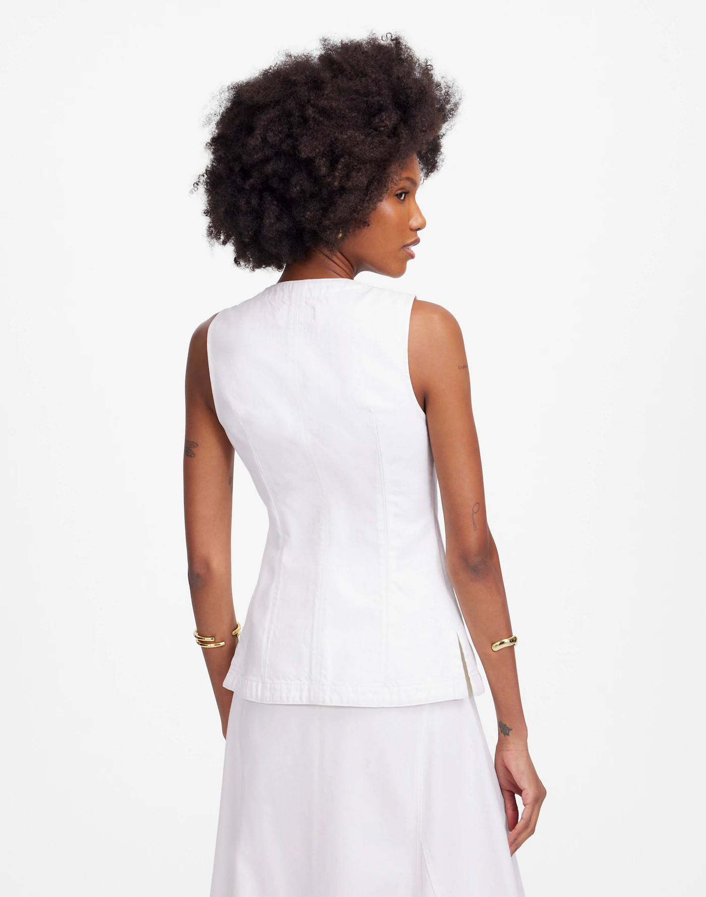 Denim High Crewneck Vest | Madewell | Madewell