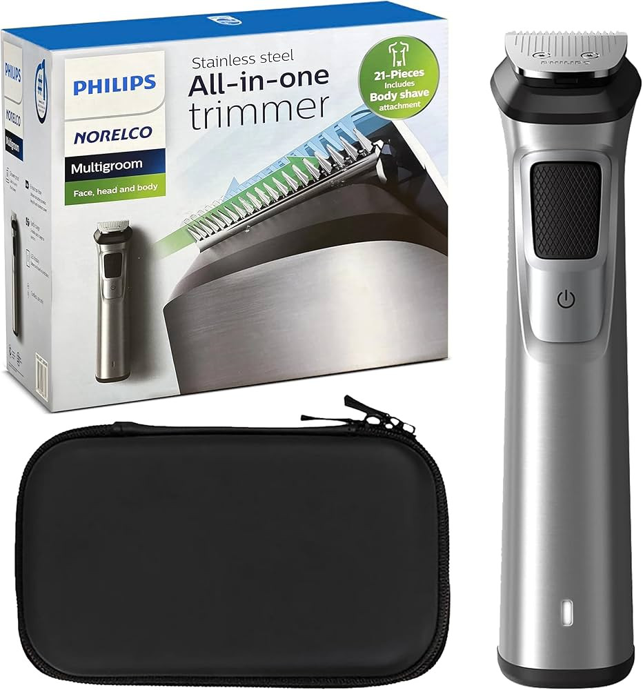 PHILIPS Multi Groomer 8000 Series, 21 Piece Grooming Kit, Beard Trimmer for Men, All-in-One Preci... | Amazon (US)