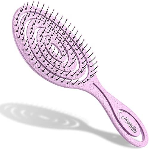Ninabella Organic Detangling Hair Brush for Women, Men & Children - Does not Pull on Hair - Hair Str | Amazon (US)