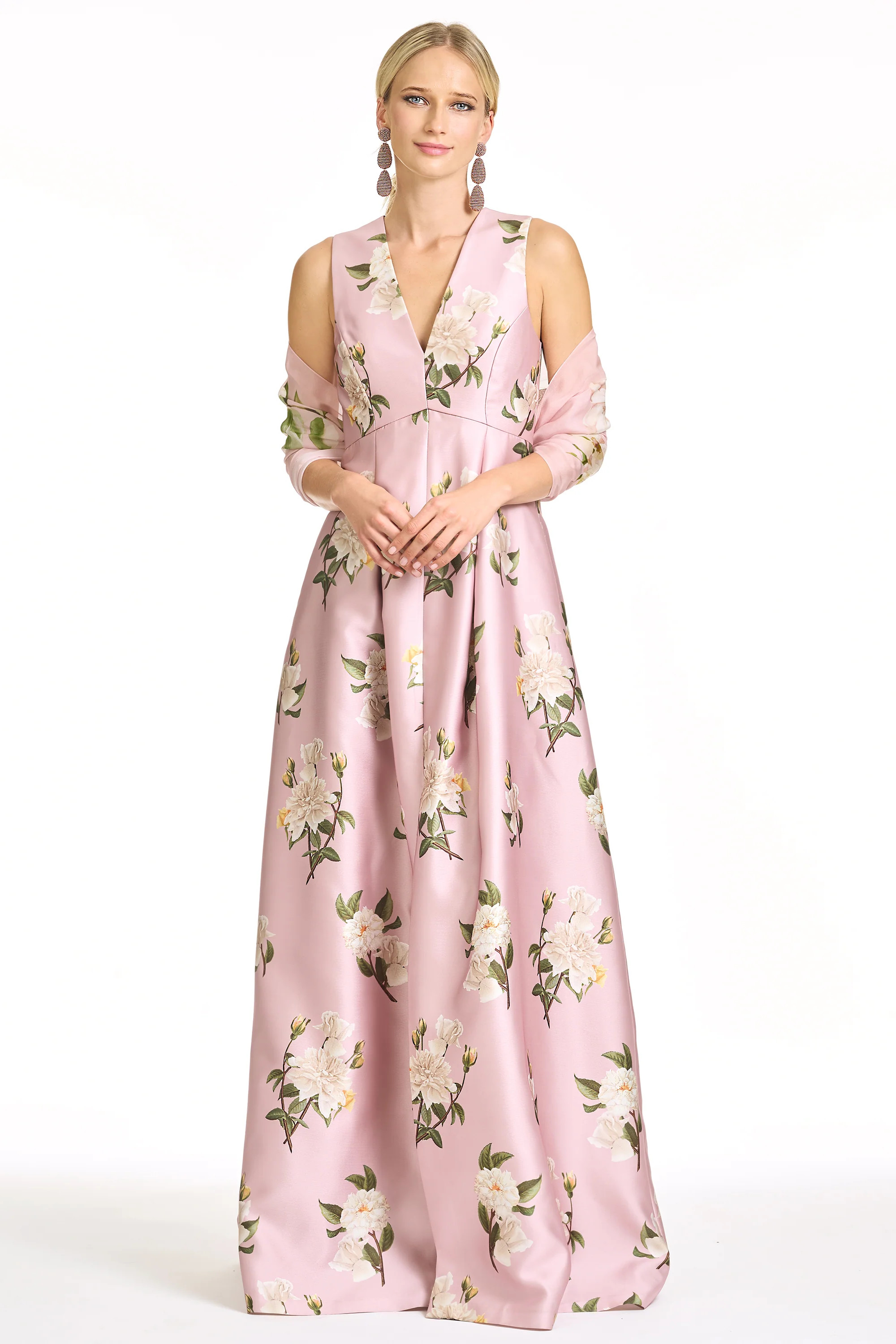 BROOKLYNNE GOWN - ROSE QUARTZ TEA ROSES | Sachin and Babi
