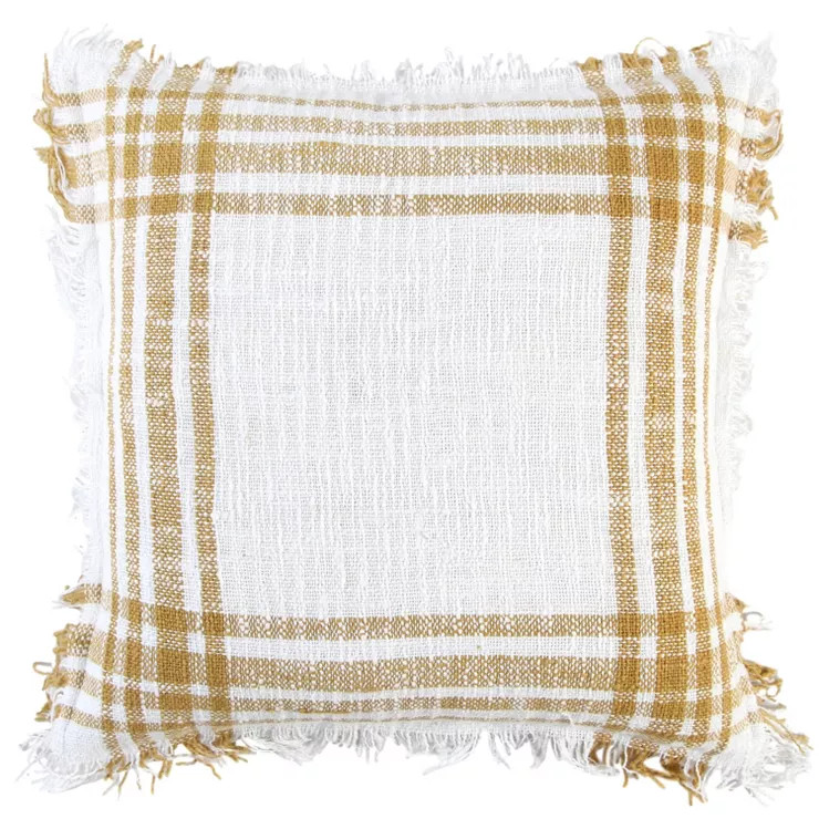 18"x18" Poly Filled Plaid Square Throw Pillow - Rizzy Home | Target