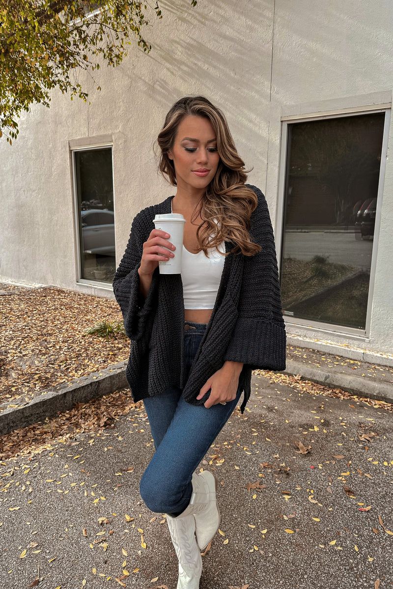 Etta Cardigan in Midnight | lauren nicole