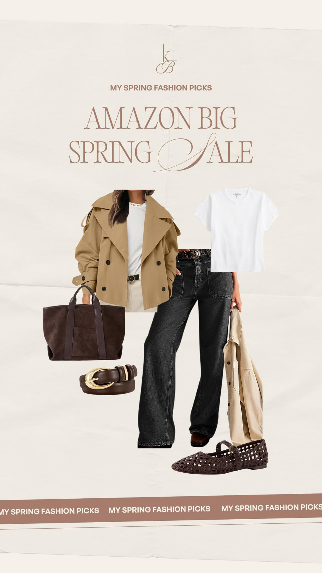 Tankaneo Womens Cropped Trench Coat Casual Double Breasted Short Jacket Fall Fashion Outerwear wi... | Amazon (US)