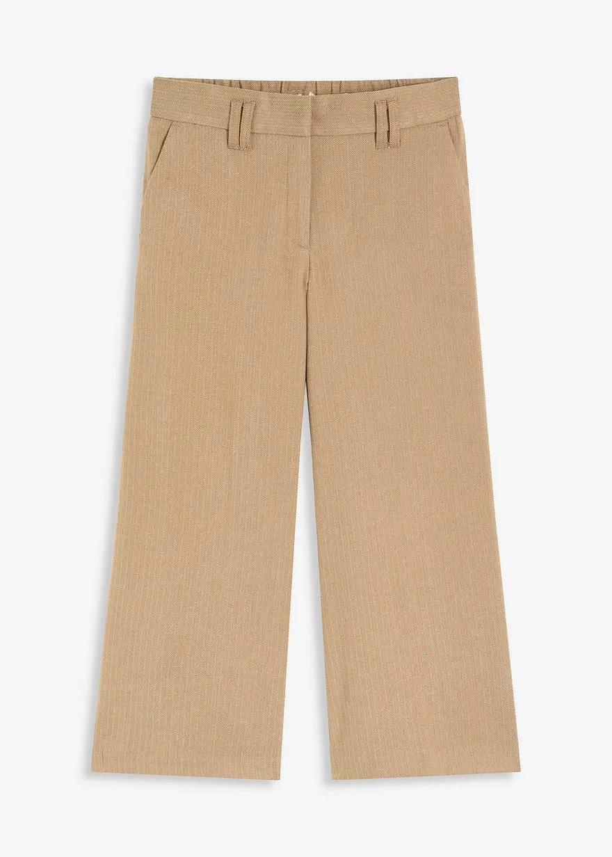 Hose mit Fischgrat in Wolloptik | Bonprix DE