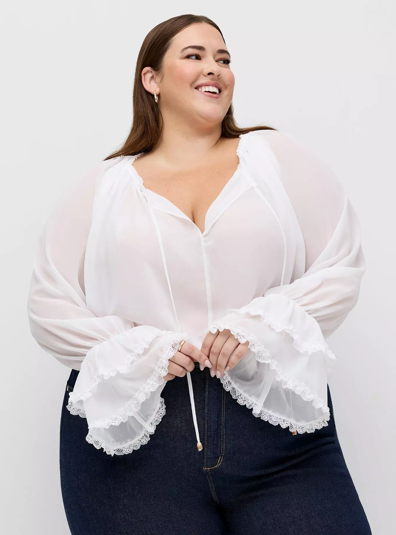 Studio Romantic Ruffle Blouse | Torrid (US & Canada)