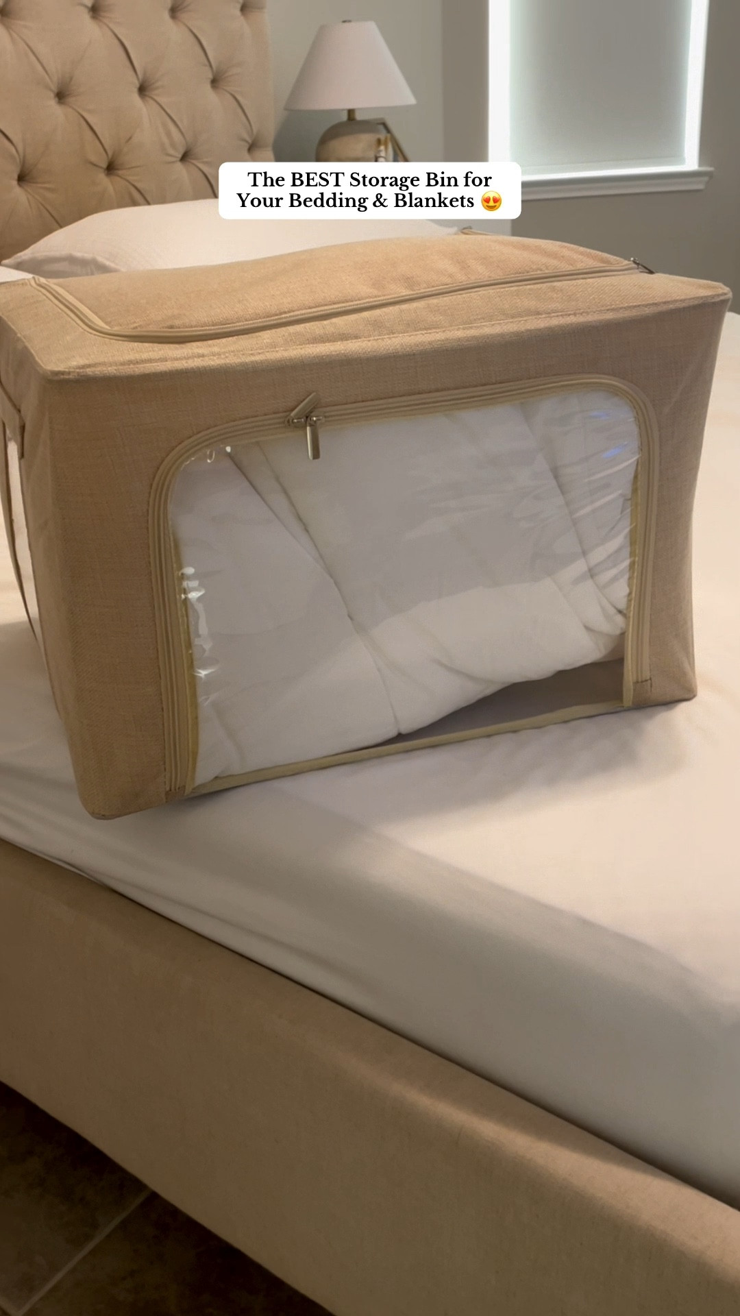 inally found the perfect storage solution for my California king duvet! 🛏️✨ Foldable, stackable, and stylish—this linen storage bin keeps everything neat and easy to find. #HomeOrganization #StorageHack #Declutter