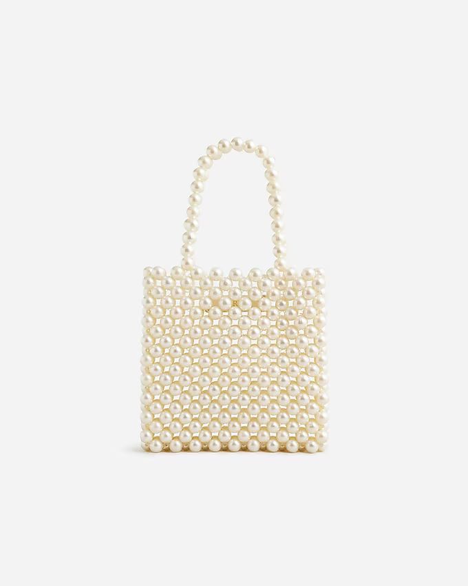 Hand-beaded faux-pearl mini bag | J.Crew US