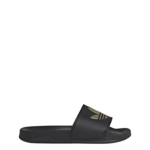 adidas Originals Women's Adilette Lite Slides Core Black/Core Black/Matte Gold 8 | Amazon (US)