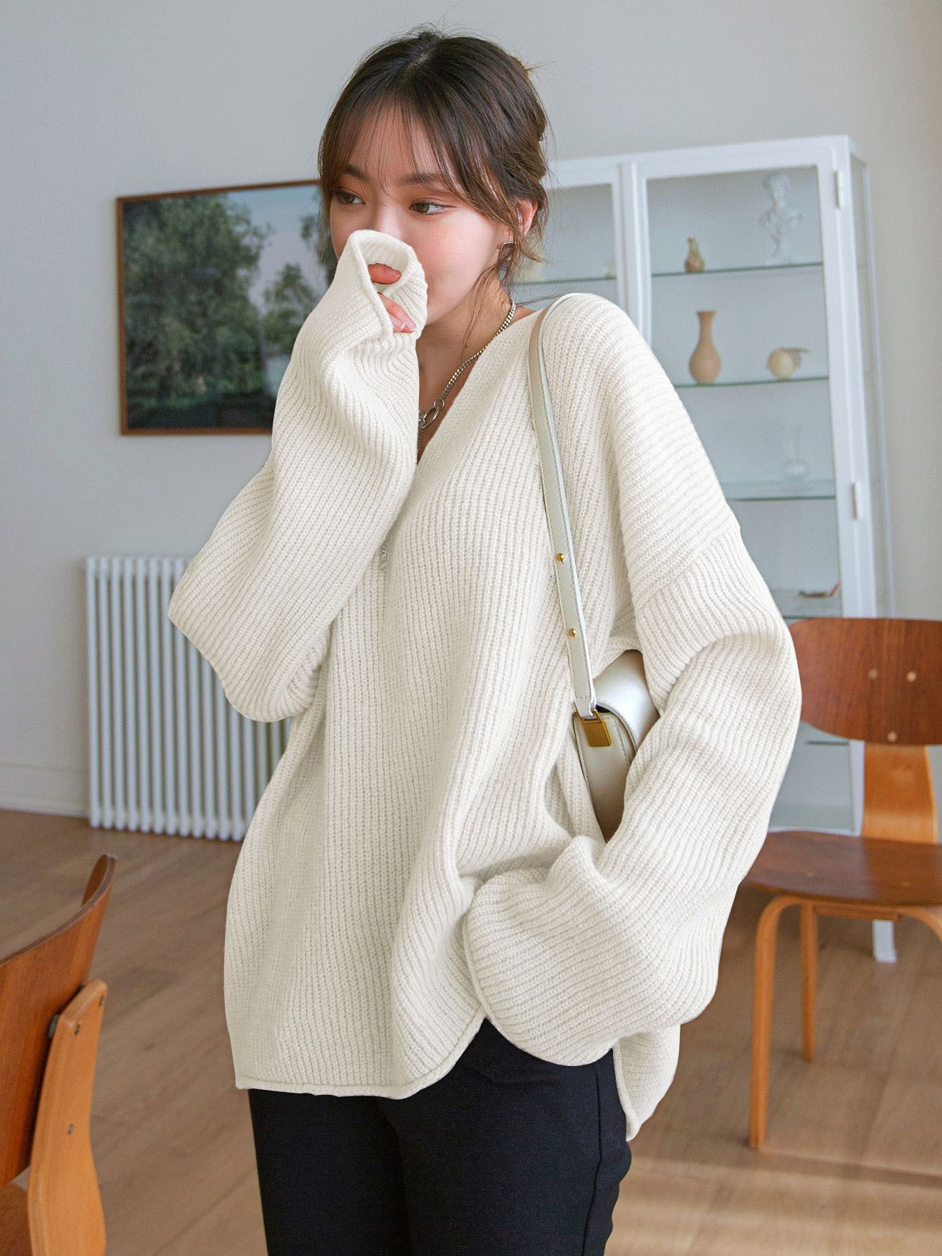 DAZY Drop Shoulder Ribbed Knit Sweater | SHEIN