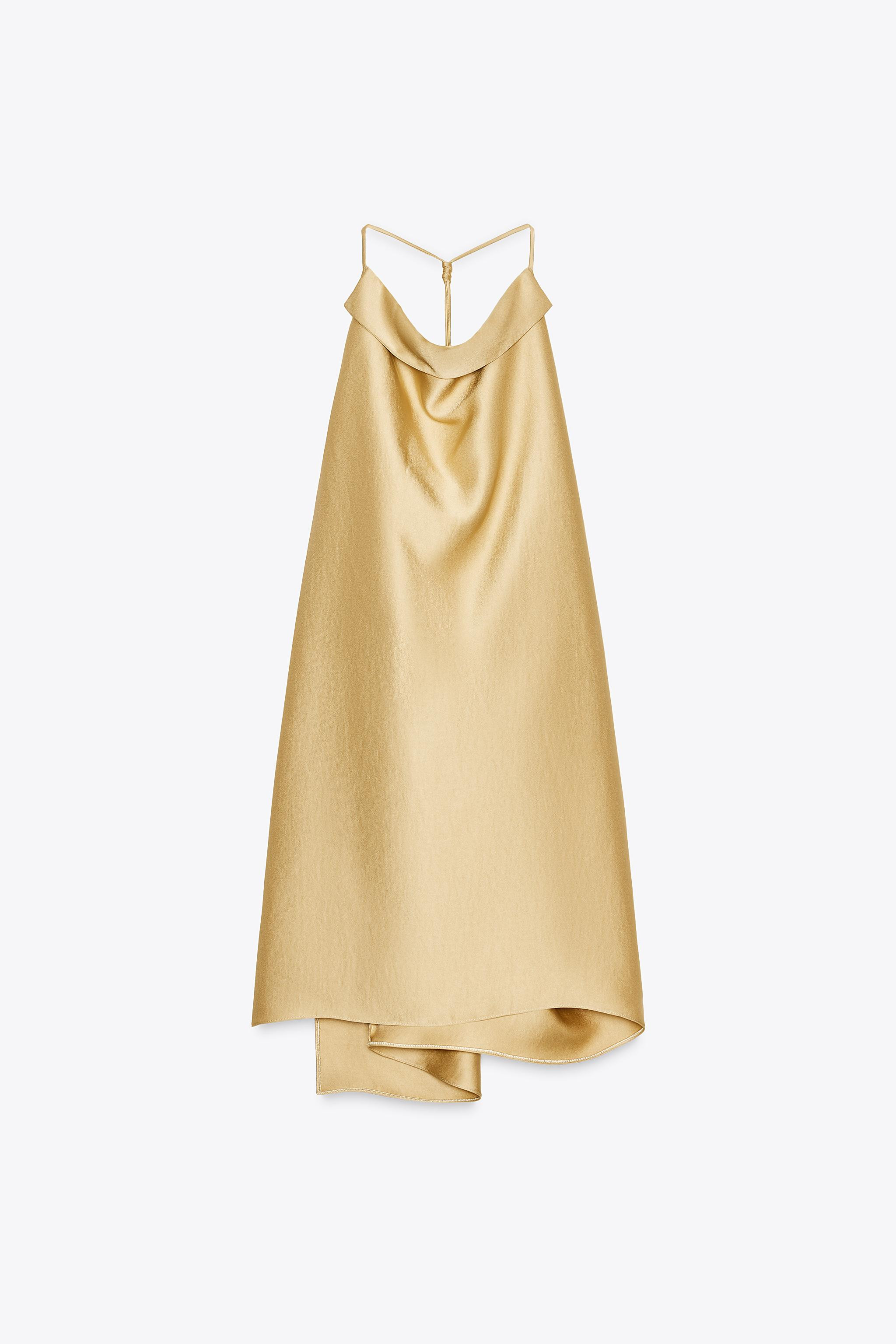 ZW COLLECTION SATIN HALTER TOP | Zara US