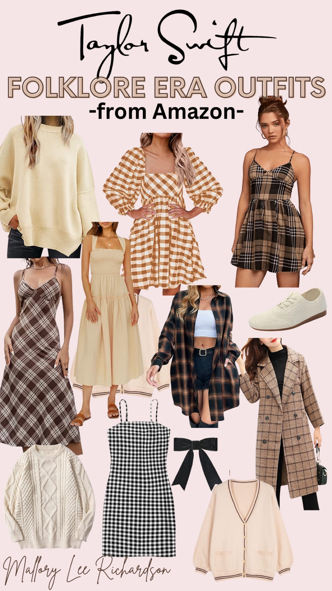 Taylor Swift concert outfit amazon, Taylor Swift eras, Taylor Swift eras outfit, Taylor Swift concert outfits, Taylor Swift eras tour, Taylor Swift amazon, folklore era, neutral style, cream sweater, plaid dress, plaid shirt, plaid pea coat, plaid midi dress, black hair bow, boho fashion 

#LTKstyletip #LTKFind #LTKSeasonal