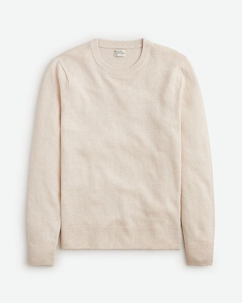 Linen crewneck sweater | J. Crew US