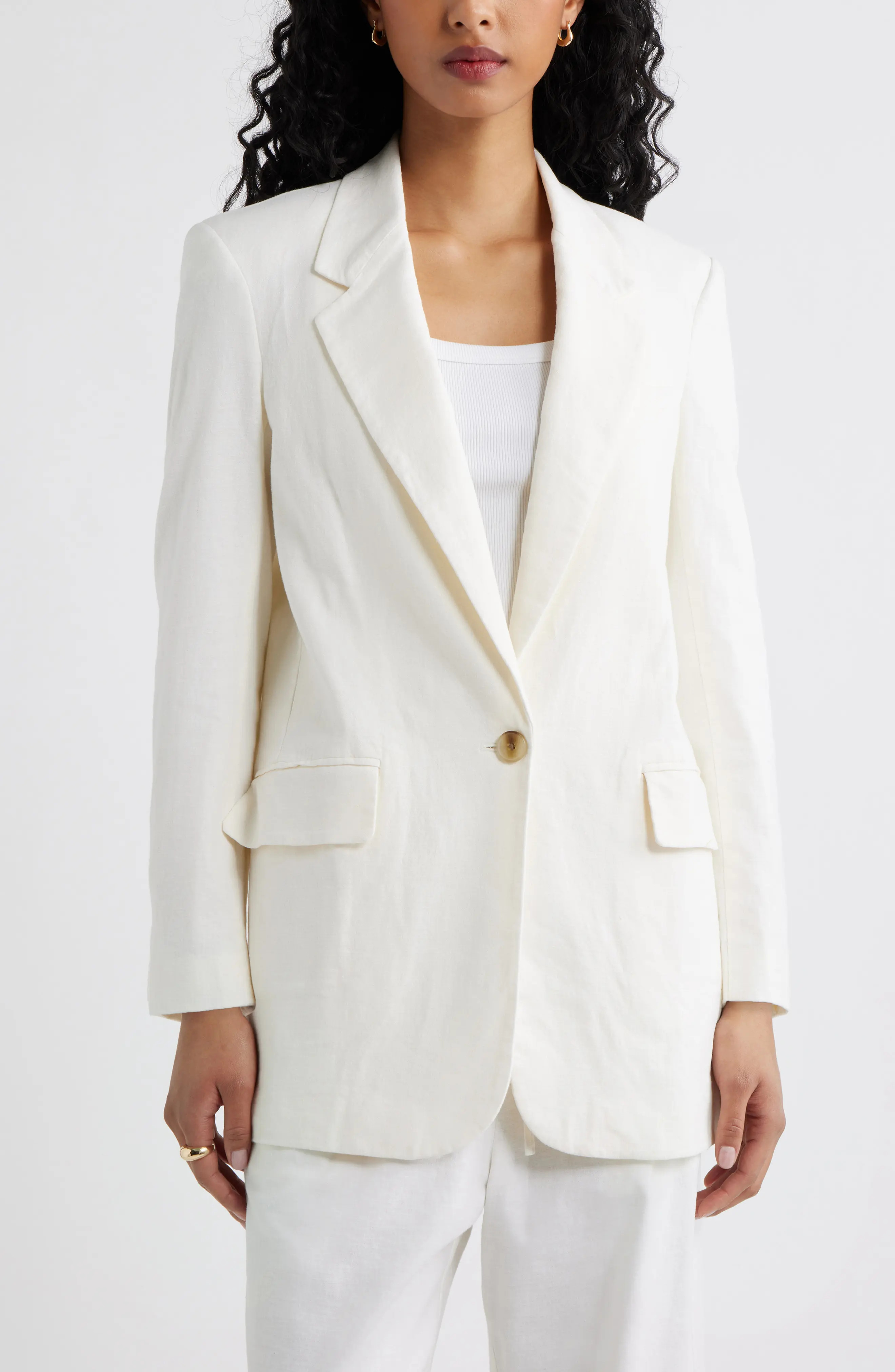 Everyday Linen Blend Blazer (Women) | Nordstrom | Nordstrom