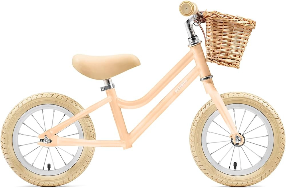 Petimini 12 inch Kids Balance Bike with Basket for 2-6 Years Old Children, Carbon Steel & Rubber ... | Amazon (US)