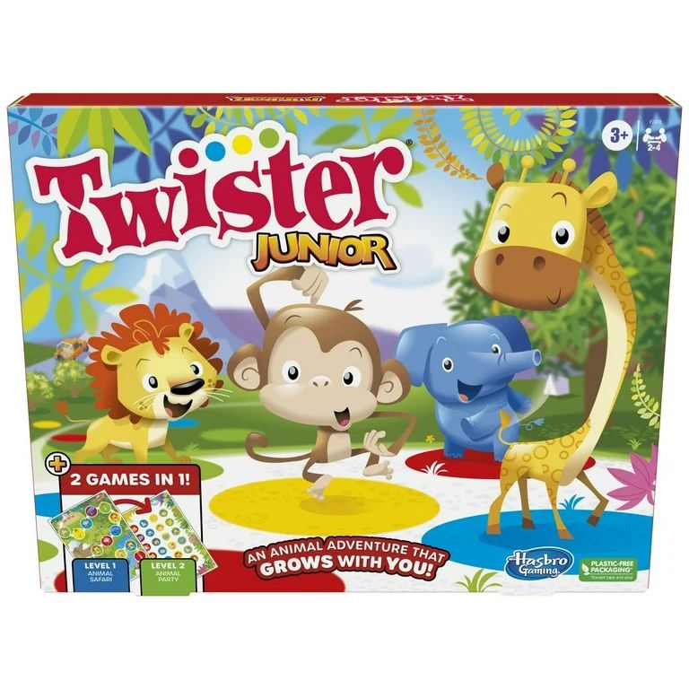 Twister Junior Game, Animal Adventure 2-Sided Mat, Game for 2-4 Players, Ages 3 and Up | Walmart (US)