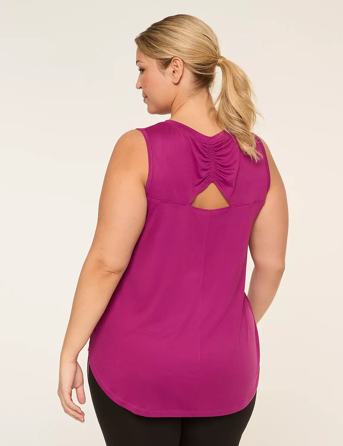 LIVI Soft Ruched-Back Tank | Lane Bryant (US)