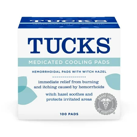 TUCKS Medicated Cooling Pads Witch Hazel Hemorrhoid Treatment 100 Count | Walmart (US)